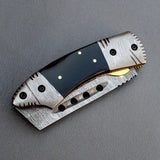 Best Selling Custom Handmade Folding Knife Top Quality Damascus Steel Hunting Knife Pocket Knives (Folding Knife-34)