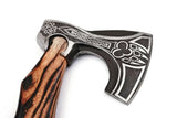 Custom Handmade Carbon Steel Viking Axe Bearded Axe Survival Outdoor axe With Wooden Handle (Tomahawk Axe-58)