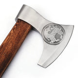 High Quality Stainless Steel 440c Blade Wood Handle Hatchet Axe Outdoor Hand Forged Camping Axe With Protected Cover (Tomahawk Axe-32)