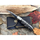 Custom Made New Style Pocket Knife Damascus Steel Outdoor Camping Folding Knives Wood Handle Tactical Knife With Sheath (Folding Knife-38)