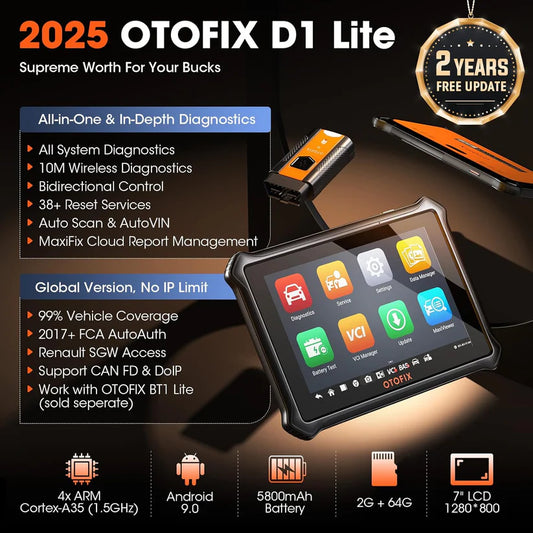 OTOFIX D1 Lite Bidirectional Scan Tool, 2 years free update, 38+ services, All system diagnostics