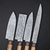 Handmade Custom Damascus Steel Chef Knife Set Stainless Steel Blade with Pure Leather Sheath Outdoor Camping Dining Kitchen Use (Chef Knife-49)