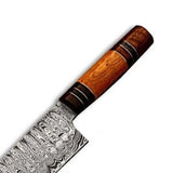 Professional Hand Forged Damascus Steel Kitchen Knife Set Wood Handle 3 Layer Damascus Steel Handmade Chef Knife Set (Chef Knife-80)