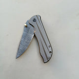 Handmade Damascus Steel Folding Knife Pocket Knives for Camping, Hiking Inner Lock Folding Knife (Folding Knife-5)