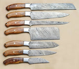 Professional Damascus Chef Knife Damascus Steel Chef and Top Quality Kitchen Knife Set with Pure Leather Sheath (Chef Knife-61)