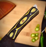 Professional 8-Inch Handmade Kitchen Chef Knife 1095 High Carbon Steel Nakiri Meat Cleaver with Wood Handle Slicing Utility Tool (Nakiri Knife-57)