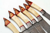 Custom Handmade Damascus Chef Knife Damascus Steel Chef and Kitchen Knife Set with Pure Leather Sheath (Chef Knife-62)