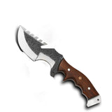 Custom Handmade Carbon Steel Tracker Knife with Rose Wood Handle & Fine Leather Sheath Bush Craft Survival Knives Hiking Knife (Tracker Knife-17)