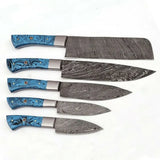 Custom Handmade Damascus Steel Kitchen Chef Set Knife with Leather Cover High Quality Product (Chef Knife-26)