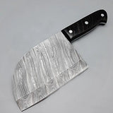 Custom Handmade Damascus Steel Full Tang Kitchen Meat Cleaver – 7-Inch Blade with Leather Sheath (Perfect for Vegetable Cutting and More) (Nakiri Knife-13)