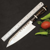 Handmade Custom Kitchen Chef Knife High Carbon Steel Top Trending Design Multi-purpose 3Cr13 Stainless Steel Leather Sheath (Chef Knife-116)