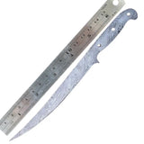 Handmade Damascus Steel Fillet Knife Kitchen Chef Home Professional Blank Blade Twist Pattern Blade (Blank Blade Knife-27)