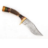 Top Quality Custom Handmade Damascus Steel Skinner Knife Top Selling Knives Best for Hiking & Viking (Skinner Knife-9)