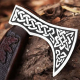 High Carbon Steel Hunting Sharp Blade Viking Axe Handmade Engraving Wood Handle Camping Hunting Survival Axe (Tomahawk Axe-47)