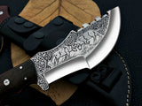 Handmade Stainless Steel Tracker Knife With Wood Handle and Fine Leather Sheath Bush Craft Survival Knife Camping Knives (Tracker Knife-25)