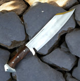 Professional High Quality Custom Handmade High Carbon Steel 5160 Chef Cleaver Butchers Knife Meat Cleaver (Bowie Knife-24)