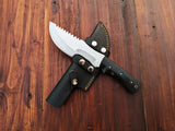 Custom Size D2 Steel Blade Tracker Fixed Blade Knife Micarta Handle with Comfortable Grip Cowhide Leather Pouch Camping Knives (Tracker Knife-21)