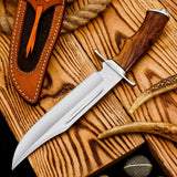 High Polished Custom Handmade Stainless steel 13 Inch Bowie Knife Perfect Grip With Premium Leather Sheath (Bowie Knife-14)