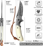 Custom Handmade Top Quality Damascus Steel Camping Knife Rose Wood Handle Pocket Knife Folding Knives (Folding Knife-49)