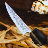 Alice Madness Knife Handmade Stainless Steel With Etching New Design Metal Handle Chef Knives, Fantasy Knife, Display Knife (Chef Knife-95)