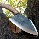 Professional Hand Forged Full Tang Custom Handmade Chef Knife High Carbon Steel Butcher Cleaver Knife for Meat Vegetable (Nakiri Knife-64)