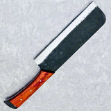 Professional Knife Handmade Carbon Steel Chef Kitchen Cleaver Chopper Meat Cleaver Knife with Leather Sheath 8 inches Knife Multipurpose  (Nakiri Knife-99)