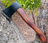 High Quality Industrial Grade Carbon Steel Blade Wood Handle Hatchet Axe Hand Forged Outdoor Camping Tool with Protective Cover (Tomahawk Axe-69)