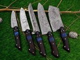 Professional Kitchen Damascus Steel Multi-Functional Chef Knife Set Handmade Blade for Precious Vegetables Pattern (Chef Knife-27)