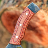 Handmade Carbon Steel Hunting Tracker Fixed Blade Knives Perfect Grip Wood Handle Free Leather Sheath Camping, Outdoor Knife (Tracker Knife-1)