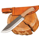 Best Bowie Knife – Custom Handmade Carbon Steel Bowie Knife with Wood Handle, Perfect Grip, and Premium Leather Sheath, 2-Inch Blade Width, 8-Inch Blade Length (Bowie Knife-4)