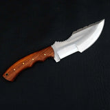 Best Quality Custom Handmade Damascus Steel Tracker Knife D2 Steel Blade with Rose Wood Handle for Hunting (Tracker Knife-13)