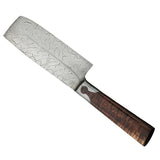 Customized Chef Cleaver Stainless Steel Cleaver Etching On Blade Cleaver Butcher Knife With Ebony Wood Handle For Kitchen Uses. (Nakiri Knife-80)