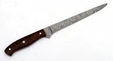 Professional 8-Inch Stainless Blade Kitchen Knife Damascus Steel Full Tang Chef Fillet Vegetables Hand Forged by Factory Design (Long Knife-10)