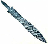Hand Forged Blank Blade High Quality Damascus Steel Knife Multi-Functional Outdoor & Camping Knives (Blank Blade Knife-23)
