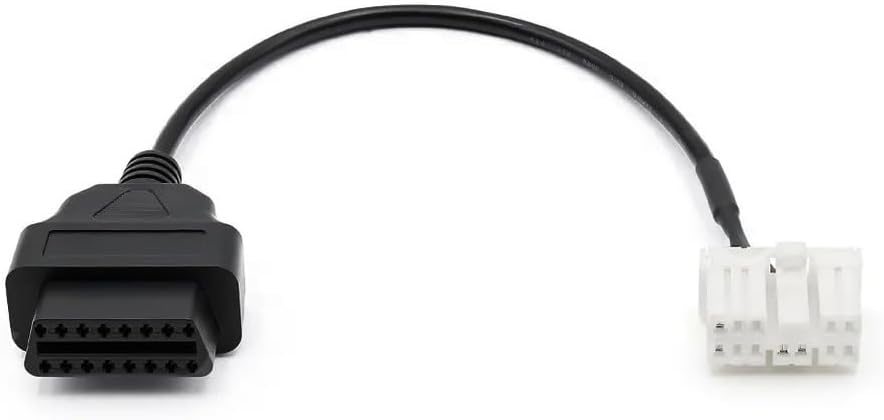 OBD 12 Pin to OBD2 16 Pin OBD2 Connector Adapter Compatible with 2012-2015 Tesla Model X/S