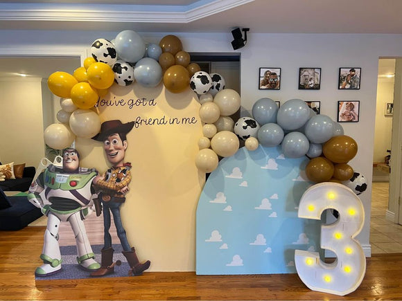 Toy Story Birthday Party Decorations - Buzz, Woody With Balloon Garland