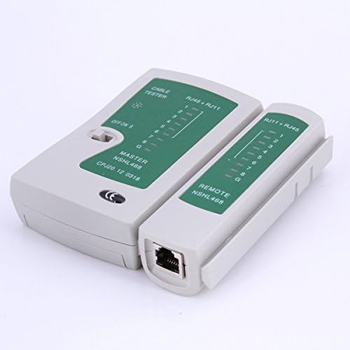 RJ45 RJ11 Cat5 Cat6 LAN Cable Tester Handheld Network Cable Tester Wire Telephone Line Tool for LAN RJ45 Cat7 UTP/Shielded Cable and RJ11 RJ12