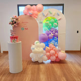 Balloon Garland With Nude Arch and Ripple Hollow Arch