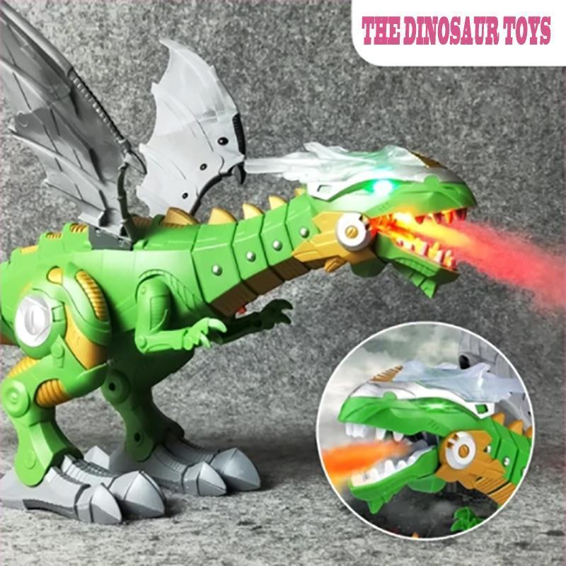Big Dinosaur Toys Electric Spray Mechanical Sound Dinosaur Gift Box Little Boy Simulation Animal Model Birthday