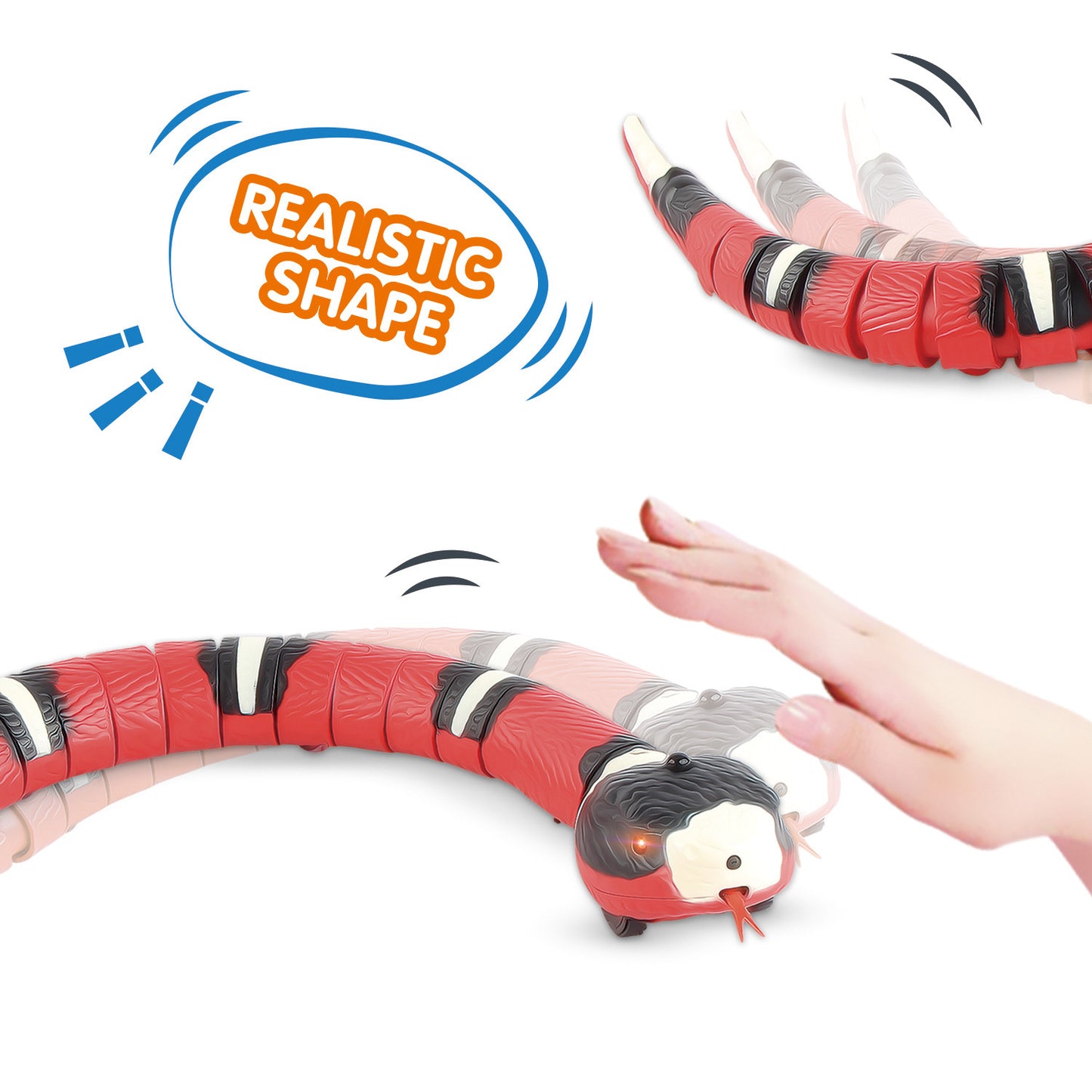 Spot Tricky Toy Snake Teasing Cat Teasing Dog Children Interactive Automatic Sleep Walking Electric Induction Snake