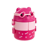 Glasses Bear Double-layer Portable Lunch Box Separated Layered Office Workers' Lunch Box Japanese-style Student Lunch Box Large Capacity