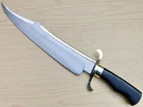 Custom Hand Made Spring Steel (5160) 20" Alamo Musso Bowie Knife Micarta Handle With Leather Sheath (Bowie Knife-20)