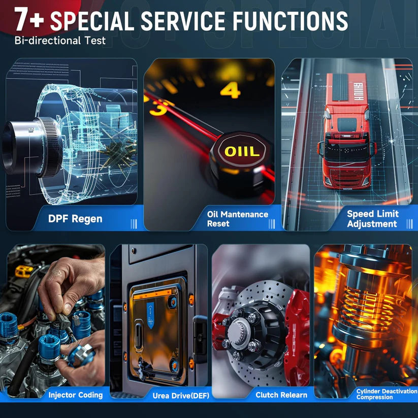 LAUNCH CRP129 HD Heavy Duty Truck Scanner, DPF Regen, Full System Diesel Diagnostic Scan Tool