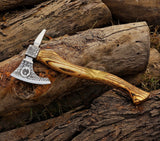 Handmade Custom Medieval Tomahawk Axe New Model Carbon Steel 1095 High Quality Material with Leather Cover Hatchet Type (Tomahawk Axe-92)