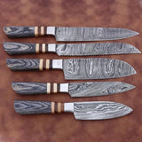 Handmade Damascus Steel Chef Knife Set Stainless Steel Blade Custom Pure Leather Sheath Beautiful Design Multipurpose Knife (Chef Knife-47)