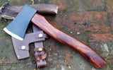 High Quality Industrial Grade Carbon Steel Blade Wood Handle Hatchet Axe Hand Forged Outdoor Camping Tool with Protective Cover (Tomahawk Axe-69)