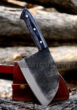 Professional 8-inch Hand Forged Chef Kitchen Cleaver High Carbon Steel (1095) Nakiri Meat Cleaver Butcher Knife Utility Handmade (Nakiri Knife-51)