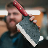 Customized High Quality Full Tang Damascus Steel Chef Kitchen Cleaver 5-Inch Butcher Knife Set with Leather Sheath (Nakiri Knife-52)