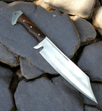 Professional High Quality Custom Handmade High Carbon Steel 5160 Chef Cleaver Butchers Knife Meat Cleaver (Bowie Knife-24)