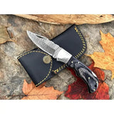 Custom Made New Style Pocket Knife Damascus Steel Outdoor Camping Folding Knives Wood Handle Tactical Knife With Sheath (Folding Knife-38)